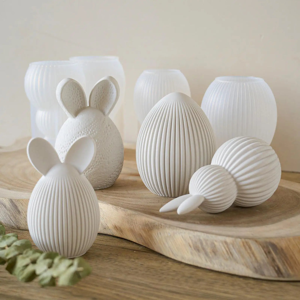 Easter Silicone Candle Molds Bunny Egg Chocolate Soap Resin Casting