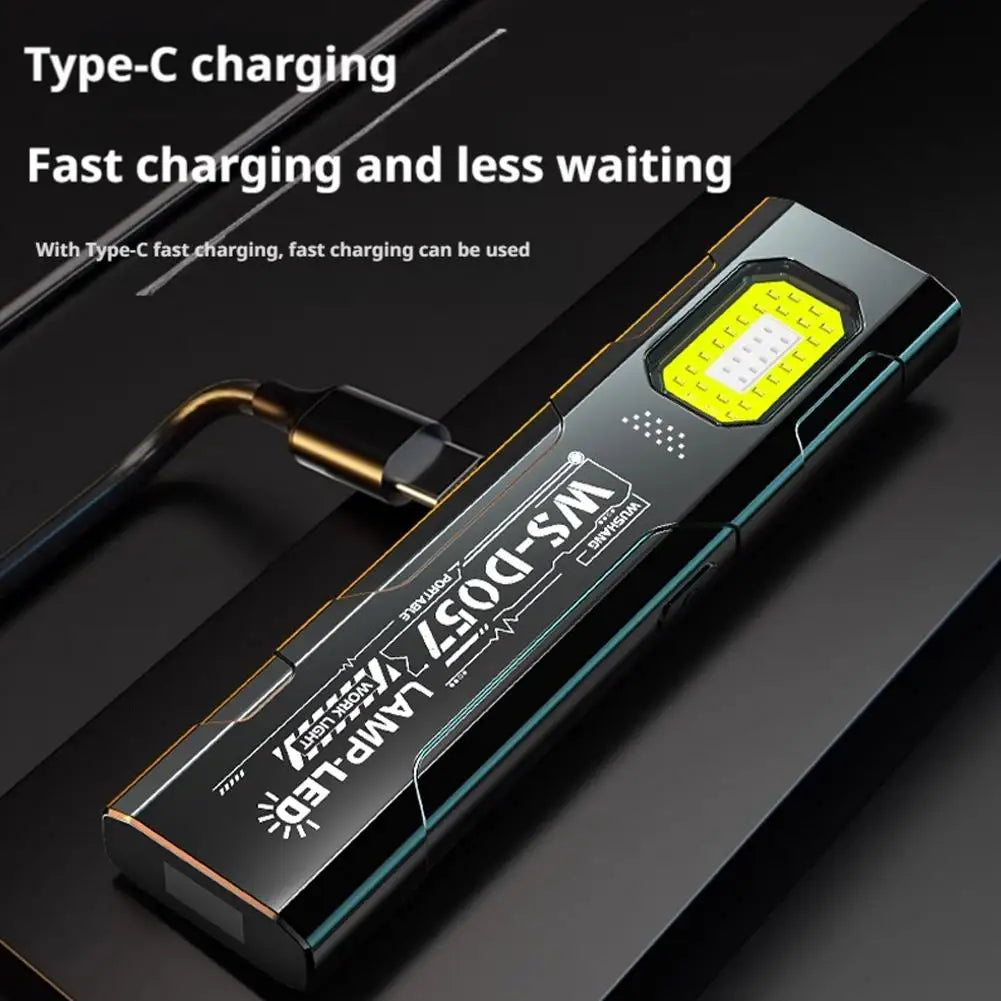 KDULIT Magnetic LED Flashlight – 5-Mode USB-C Rechargeable Torch Rechargeable Flashlight Zpaxo