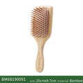 Bamboo Hair Brush Women Styling Detangling Wide Teeth Wood Comb for Hair Massage Scalp Anti-static Hair Combs Curly Girl Method Zpaxo Paddle Hair Brush China Mainland
