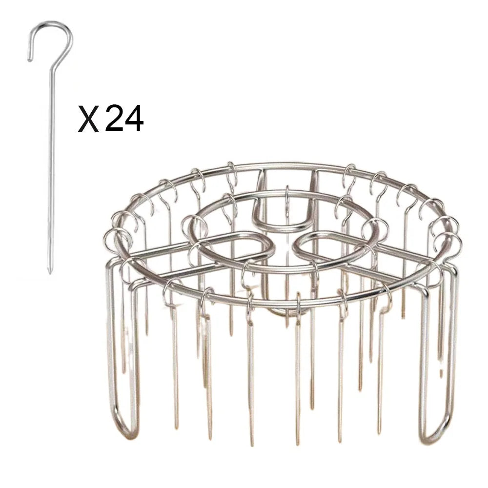 Stainless Steel Vertical Grill Rack – 12/24/49 Skewer Holder Vertical Grill Rack Zpaxo 24