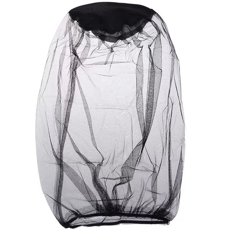 Extra-large Mosquito Head Net Face Mask Heavy-duty Fine Mesh Bug Zpaxo black-1pc