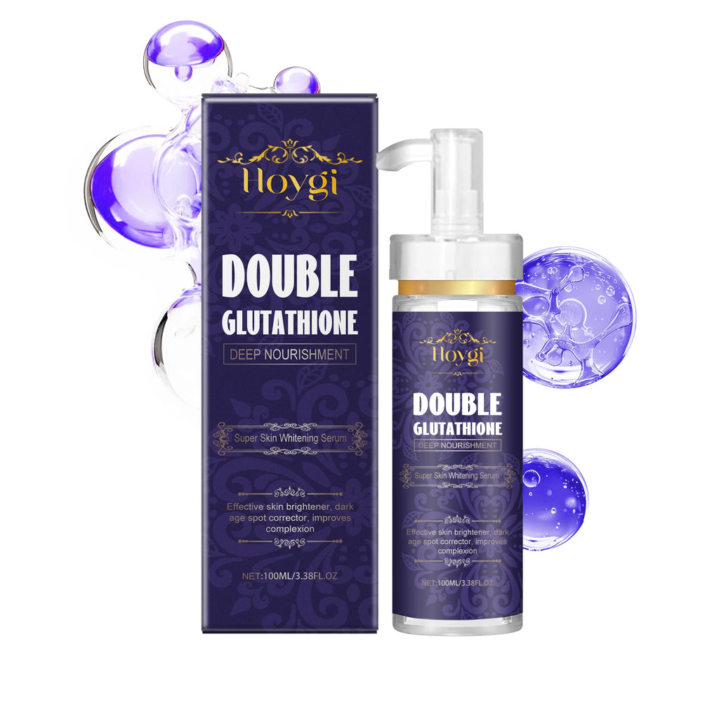 Double Glutathione Serum Lightens Dark Spots Even Skin Tone Skin Radiant Moisturizing Hydrating Smoothing Brighten Skin Care Zpaxo 100ml Boxed