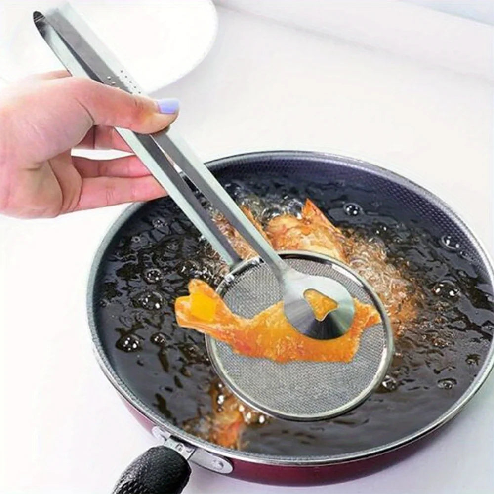 Durable Stainless Steel Kitchen Colander Frying Spoon Perfect