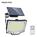 106/318 LED Solar Light Outdoor 348 LED Spotlights IP65 Waterproof Motion Sensor Human Solar Flood Security Lights 3 Modes Zpaxo 318LED-1PCS