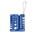 1Pcs Wire Screw Measuring Tool Screw Drill Bit Gauge 3D Printed Portable Nut And Drill Bit Thread Checker For Nuts Bolts Threads Zpaxo Blue