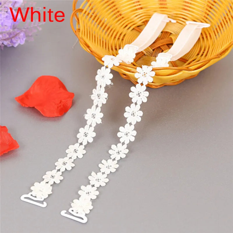 Women Elastic Bra Strap Accessories Floral Lace Anti-slip Adjustable
