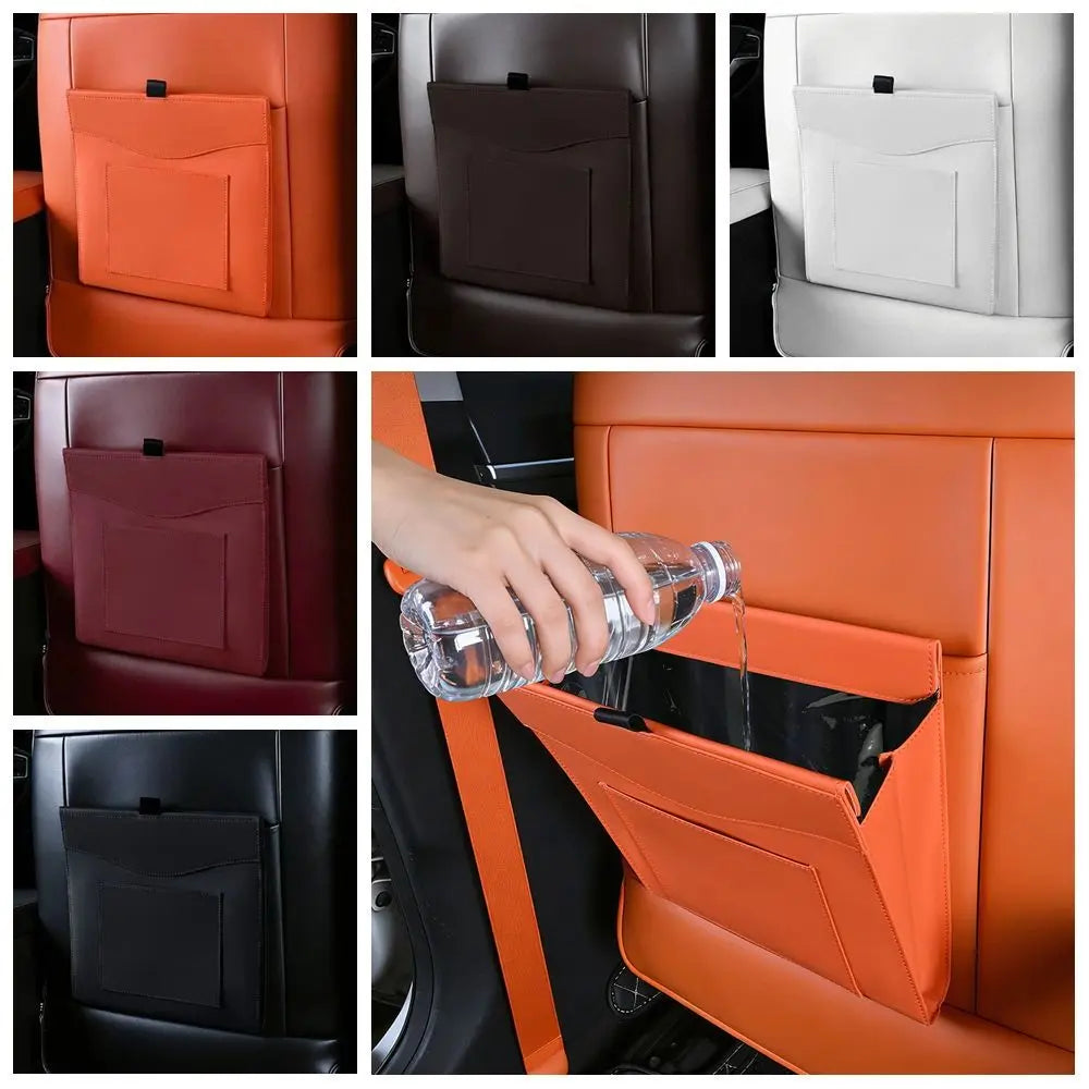 Waterproof Car Garbage Bag Storage Pocket Leak-proof Magnetic Adsorption Storage Bag Space Saving Garbage Bin Zpaxo