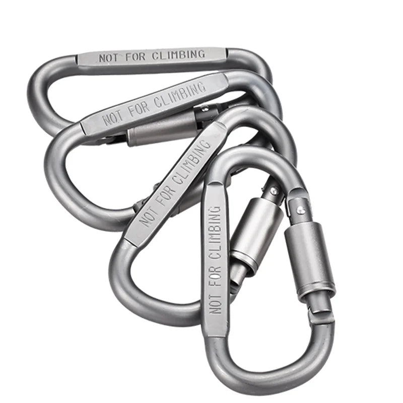 Carabiner Key Camping Survival EDC Hiking Outdoor Keychain Clip Alloy