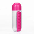 1 7 Grids Medicine Box Water Cup Sports Plastic Bottle Combine Daily