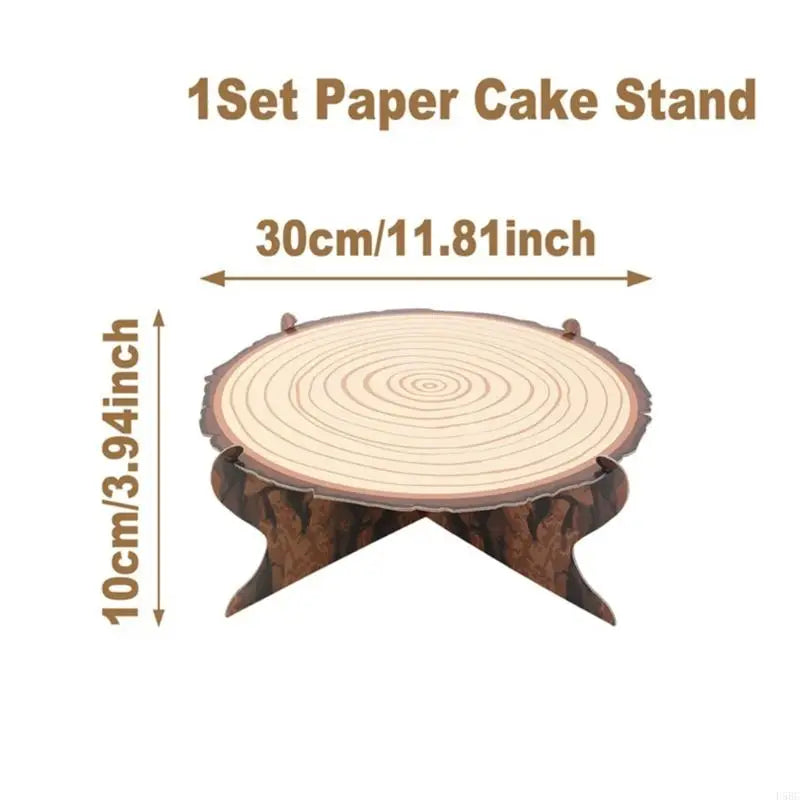 Sturdy Cake Rack Stand For Party And Wedding Decors Feature Natural Aesthetic Perfect For Cake and Dessert Zpaxo