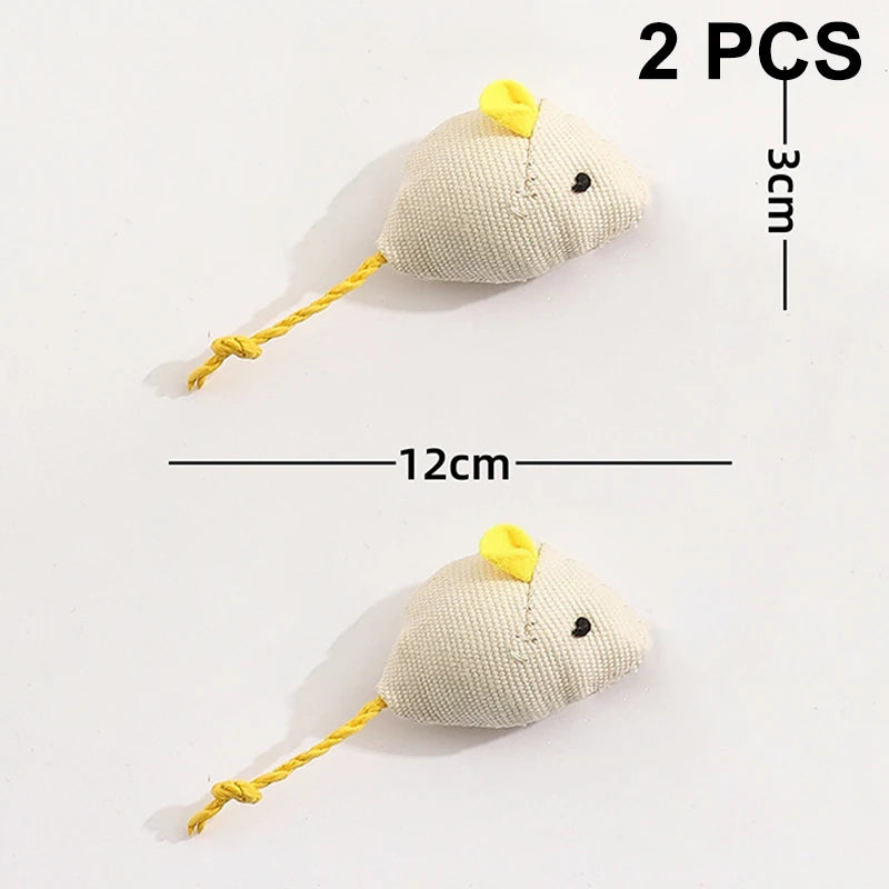 Interactive Plush Rat Cat Toys Durable Linen Perfect Pet Safe Indoor Zpaxo A1