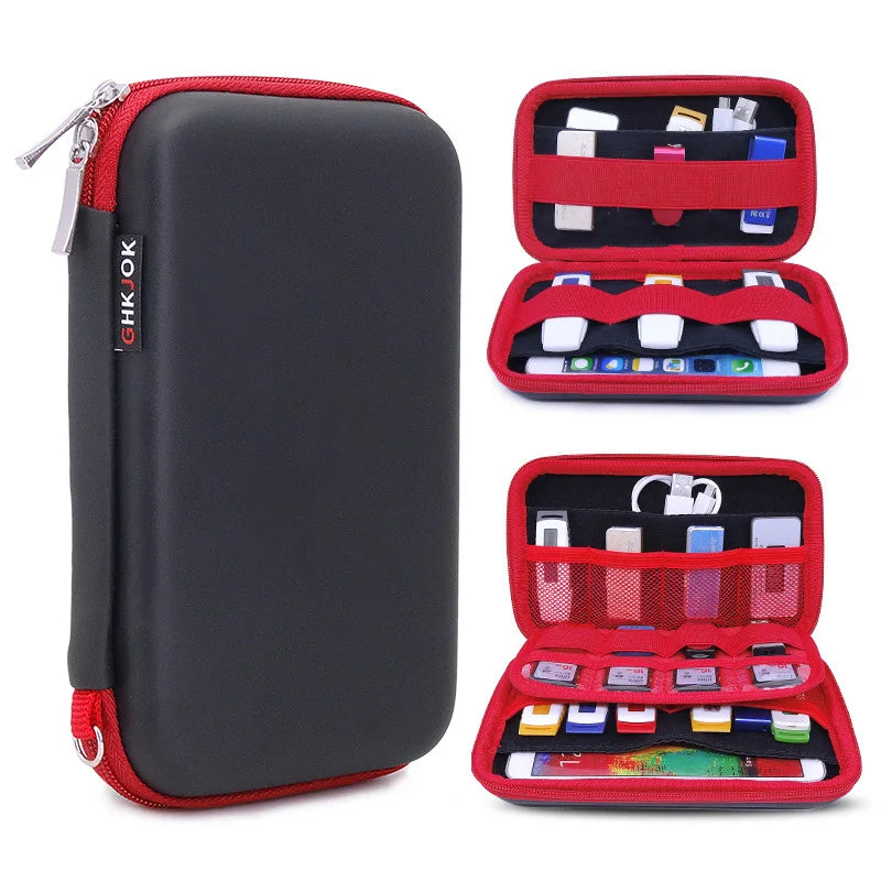 Hard Drive Accessories Case Bag WD Seagate HDD Power Phone USB Cable Zpaxo