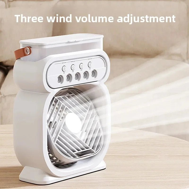 USB Spray Fan Desktop Night Light Humidifier Outdoor Office Water Replenishment and Spray Fan in One Fan all the year round Zpaxo