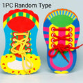 Baby Threading Lacing Toy Learn Tie Shoelaces Kids Fine Motor Skills