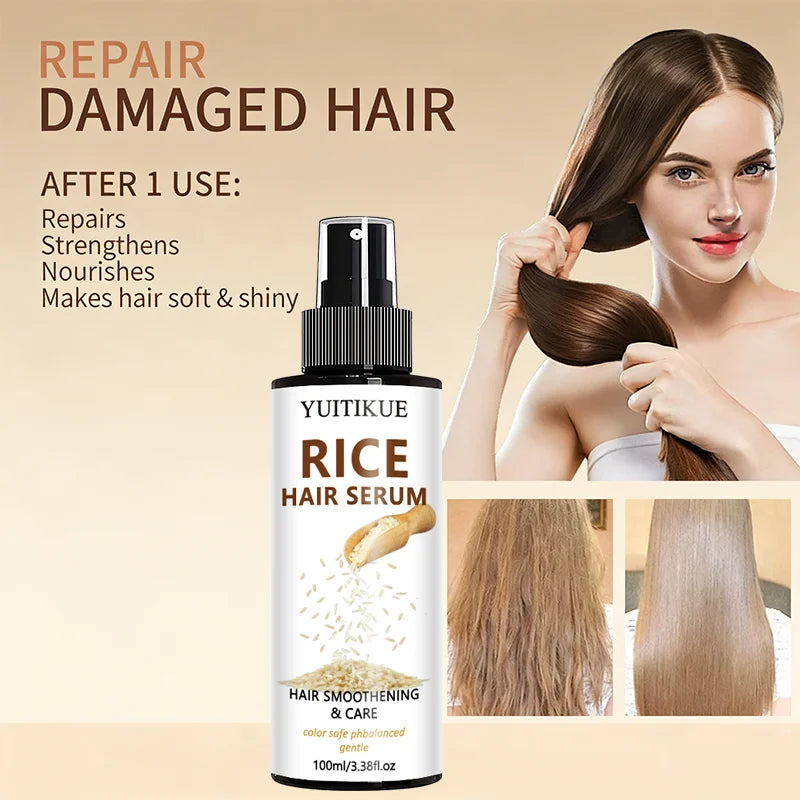 YUITIKUE Rice Water Hair Serum Spray – Shine & Strengthen Hair Serum Spray Zpaxo
