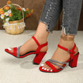 Heels Fashion Going Out Temperament Summer Delicate Cross Thin Strap