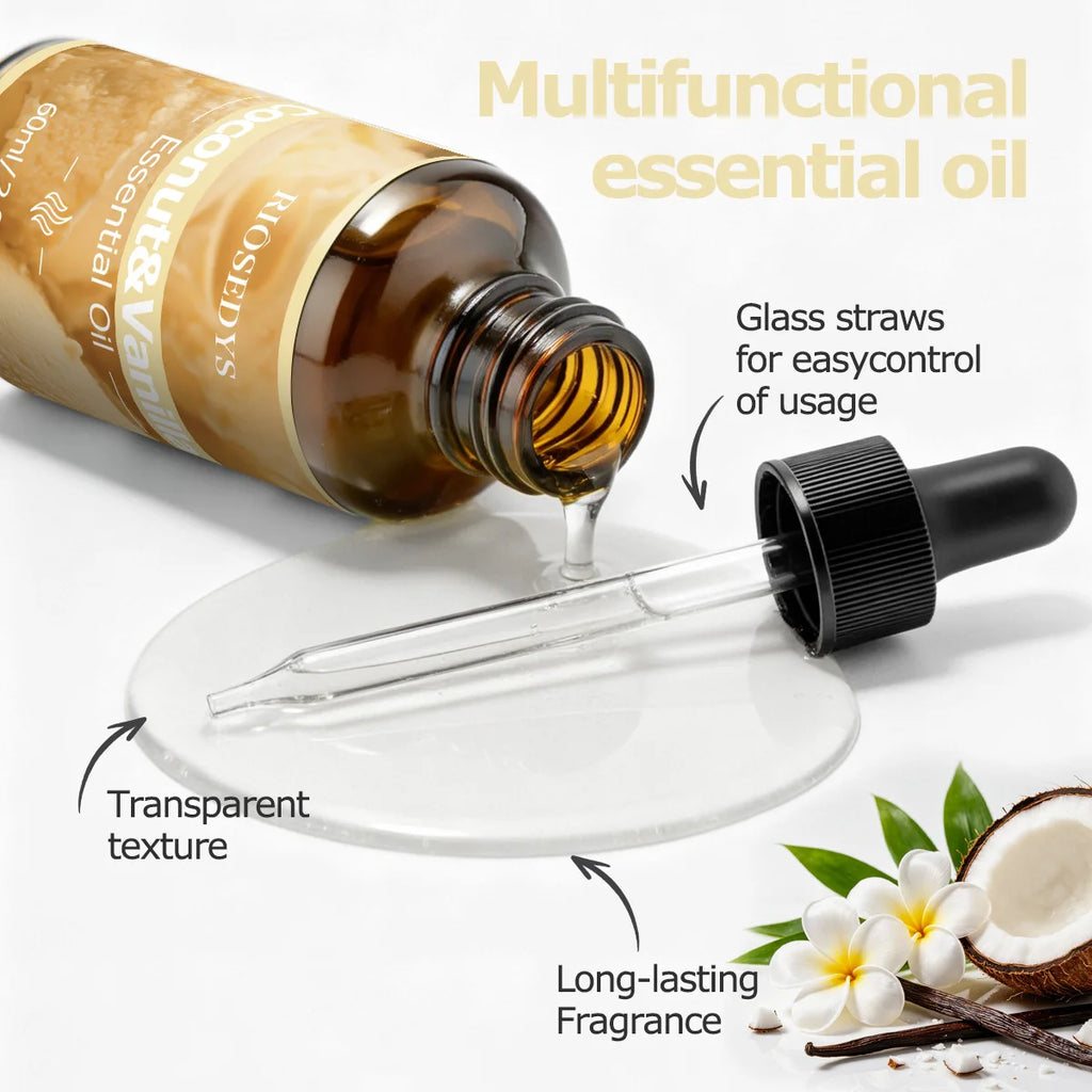 COCONUT VANILLA ESSENTIAL OIL Has Deep Nourishing Moisturizing Zpaxo