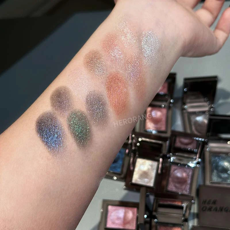 Chameleon Dark Green Eyeshadow Palette Fine Easy-To-Apply Sparkling Pearlescent Mashed Potato Eye Shadow Brightening Makeup Zpaxo