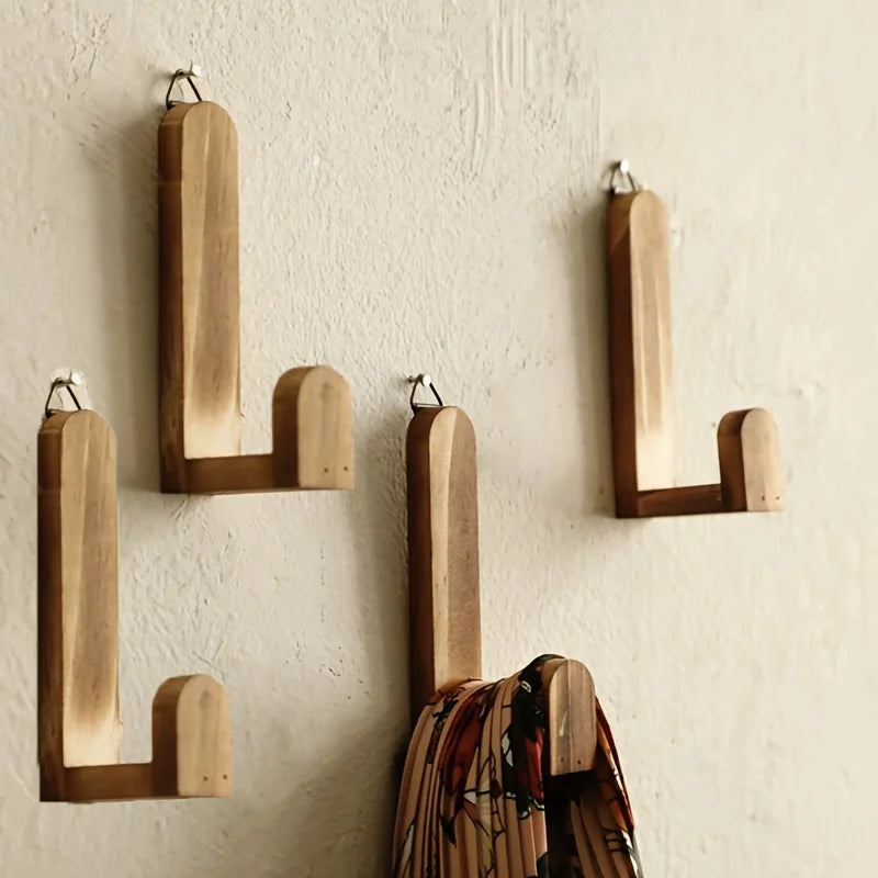 Bohemian Solid Wood Creative Wall Door Back Shelf Simple Home