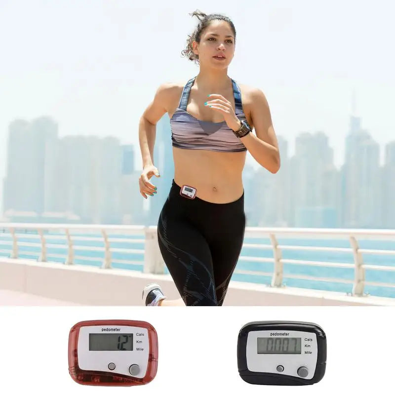 Accurate Step Counter Small Walking Distance Miles Km Pedometer Clip