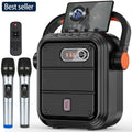 JYX Karaoke Machine 2 UHF Wireless Microphones Portable Bluetooth