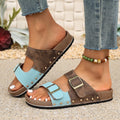 Casual Thick Bottom Met Buckle Outdoor Slippers Women 2026 Summer