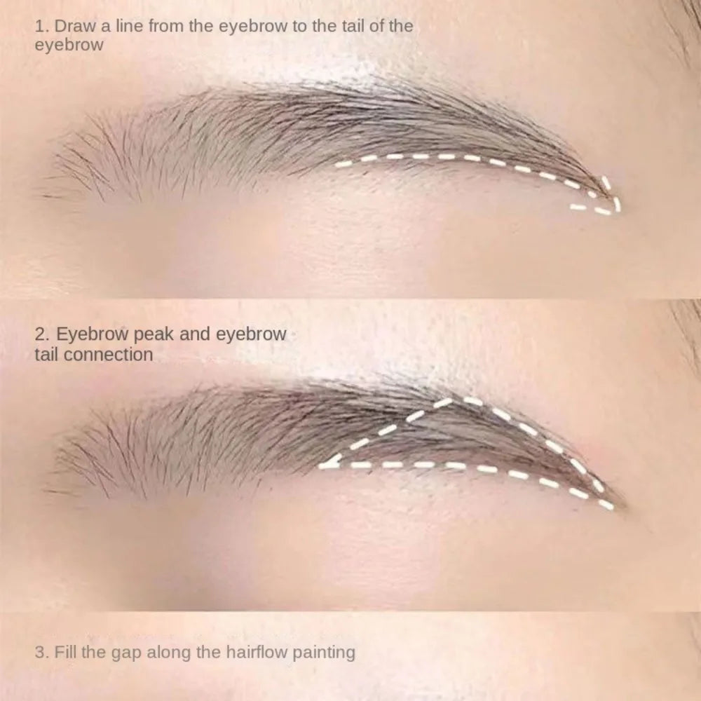 Brow Pomade 3D Eyebrow Pencil Applicator Waterproof Brown Gel Tint Zpaxo