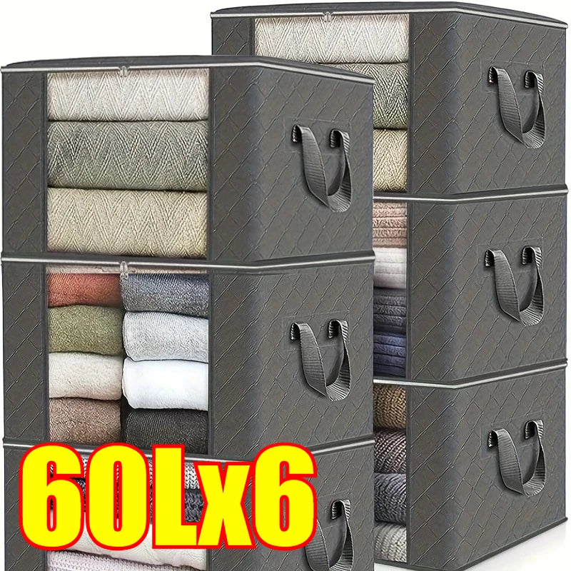 Large Capacity 3d Filament Storage Box Filament Storage Box Accessory Storage Box Clear Window Packing Organizing Storages Box Zpaxo 6PCS-60L No plug