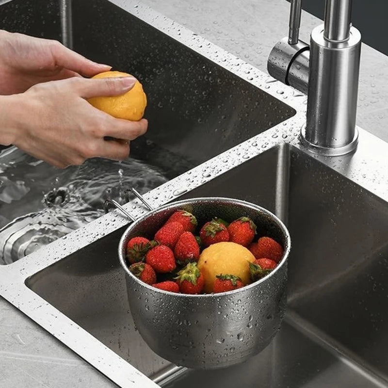 Professional Food Catcher Sink Stainless Steel Strainer Basket Zpaxo