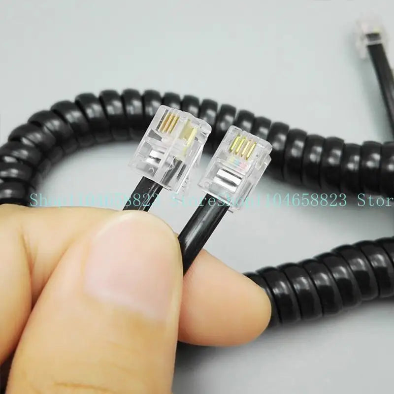 Telephone Phone Handset Cable Cord, Coiled 6 Feet coiled Landline Phone Handset Cable Cord RJ9 4P4C Zpaxo