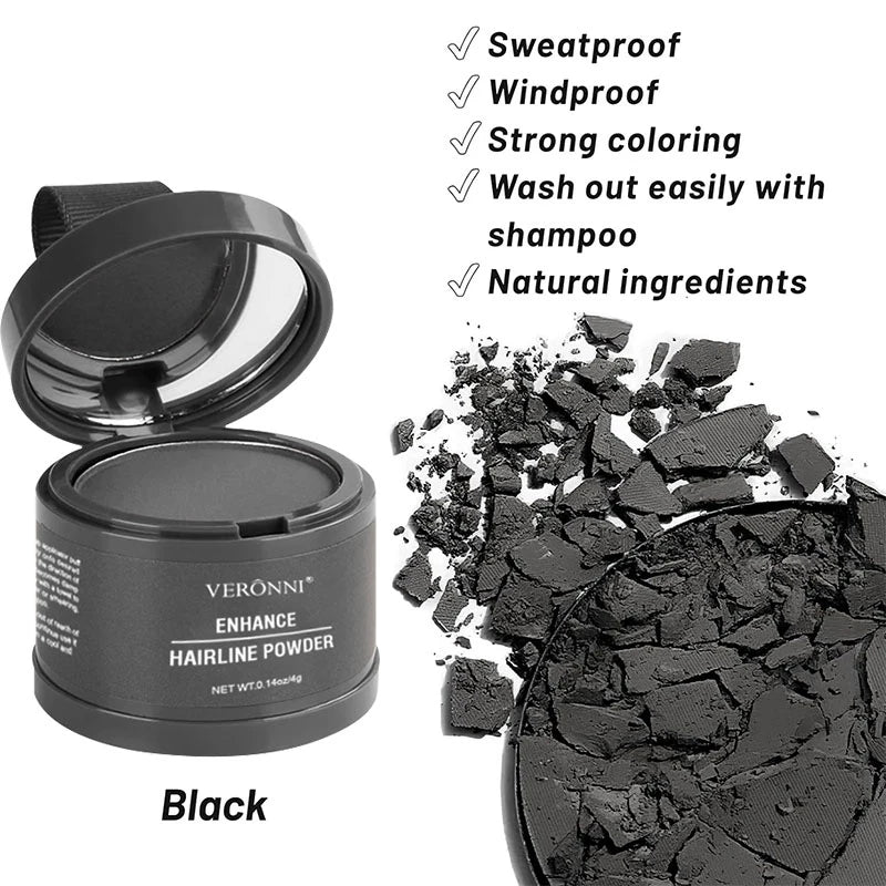 Fluffy Hairline Powder Concealer Temporary Hair Fibers black Hair Root Cover Up Gray Coverage Hairline Shadow Powder Instantly Zpaxo