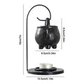 Wax Burner Ceramic Gothic Cauldron Handle Oil Diffuser Candle