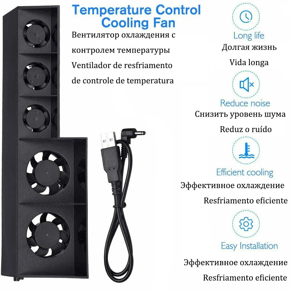 PS4 / PS4 Pro / PS4 Slim Cooling Fan Stand & Console Holder Console Cooling Stand Zpaxo