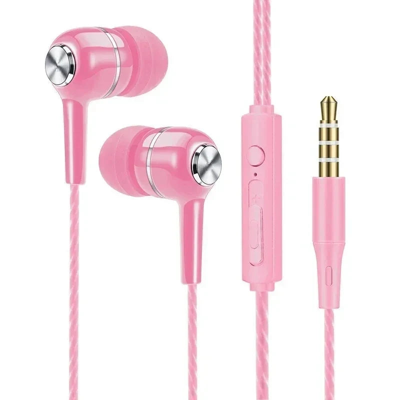 Wired Headphones 3.5mm Jack In Ear Headset Wired Earphones with Mic Bass HiFi Stereo Earbuds Sports In-line Control For Phones Zpaxo