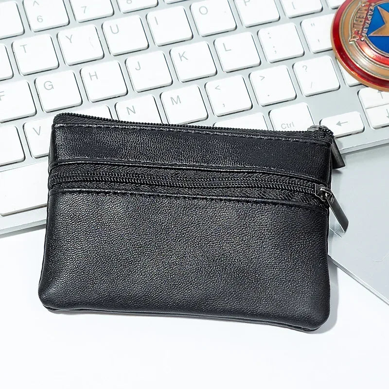 Mini Zipper Coin Purse – PU Leather Wallet & Key Holder