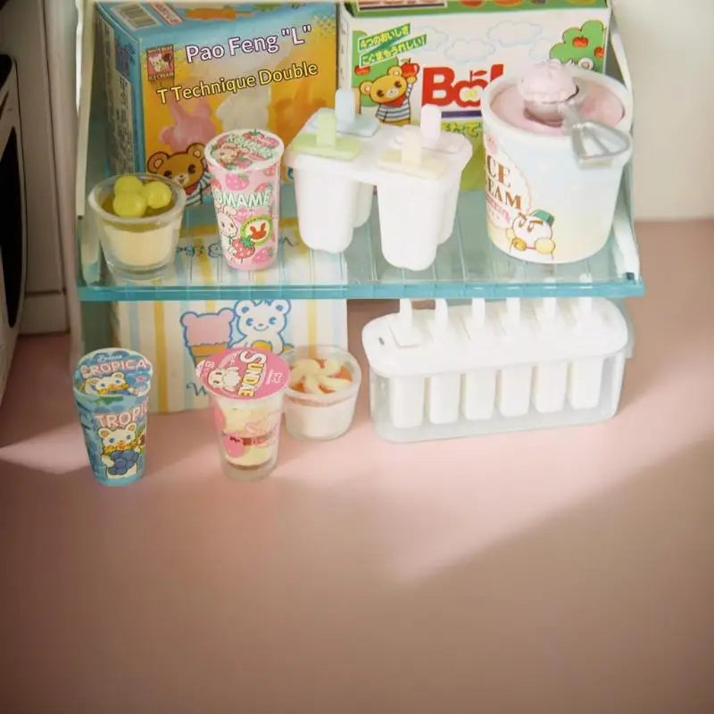 Miniature Dollhouse Accessories 1 6 Mini Handle Ice Box Popsicle Toys Zpaxo