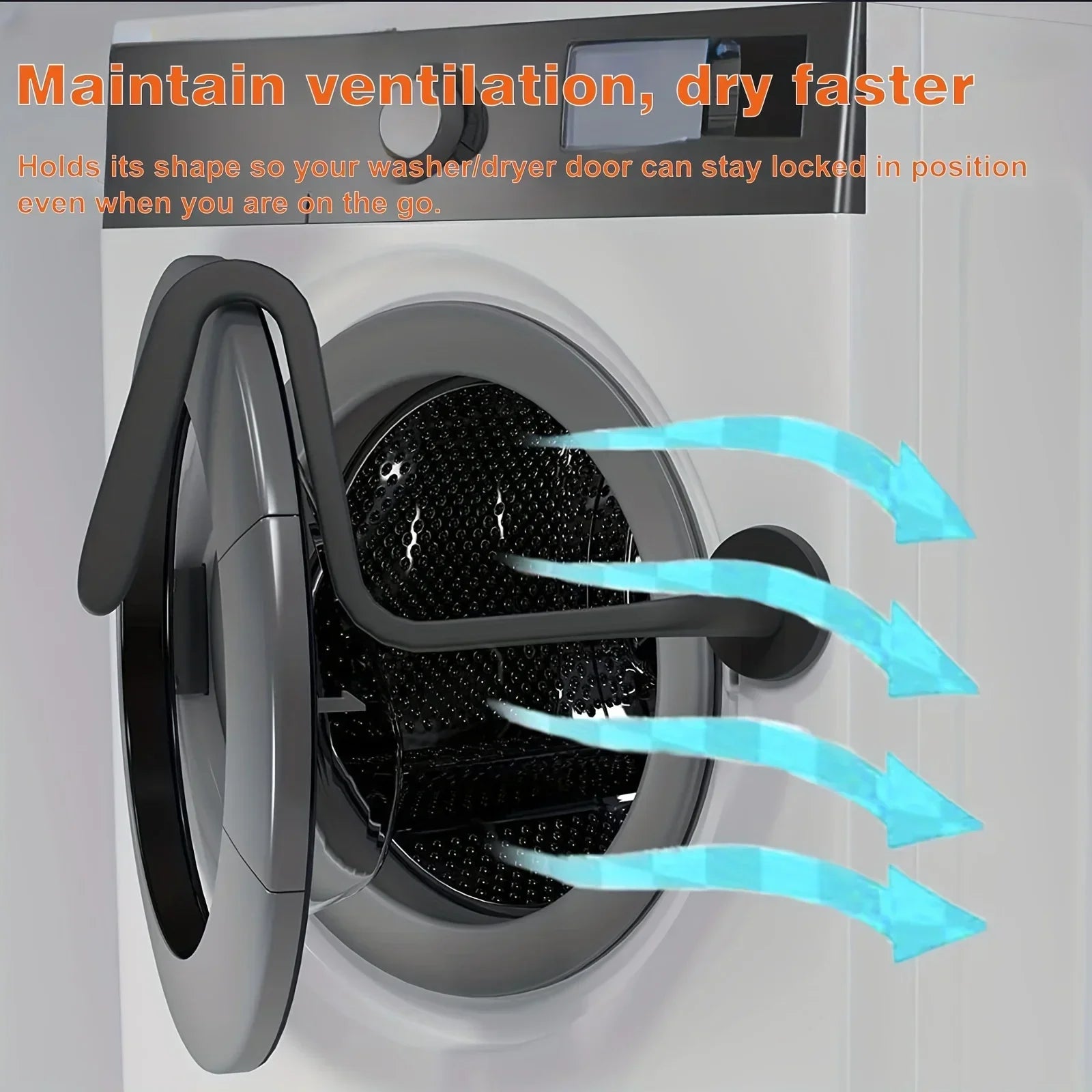 Washing Machine Door Holder Silicone Magnetic Ventilation Support Anti-Collision Washer Door Prop for Most Washers Laundry Tools Zpaxo