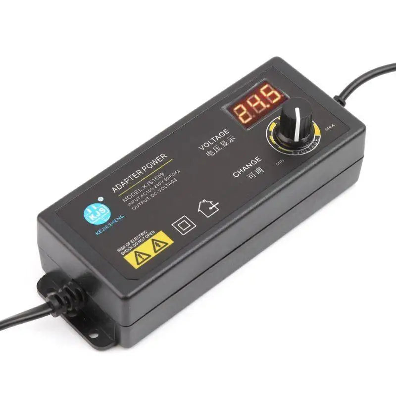 652F Adjustable Power Adapter Digital Display Screen 3V-12V 5A EU Plug Zpaxo