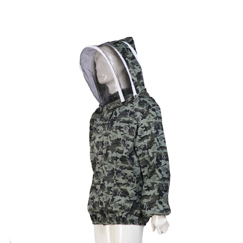 Beekeeping Suit Foldable Protective Veil Jacket Double Zippered Bee