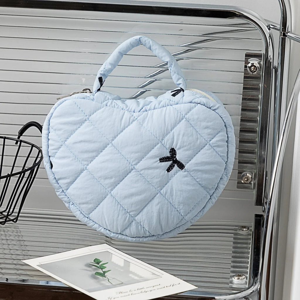 Home Handheld Floral Pattern Women's Makeup Bag, Travel Portable Quilted Storage Bag, Niche Design, Large Capacity Wash Bag Zpaxo E