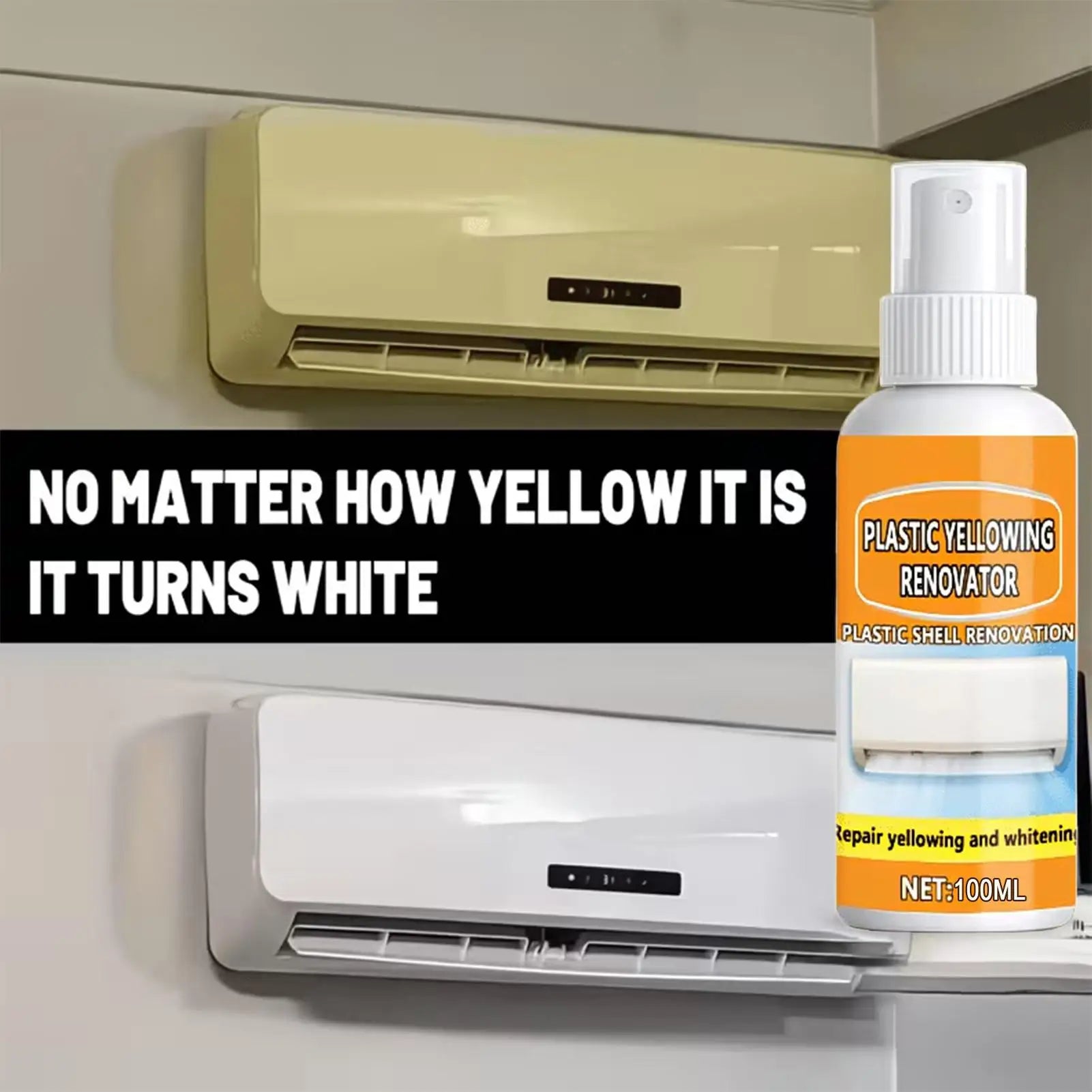 Yellowing Remover Spray Plastic Restorer Cleaner Multi Purpose Air