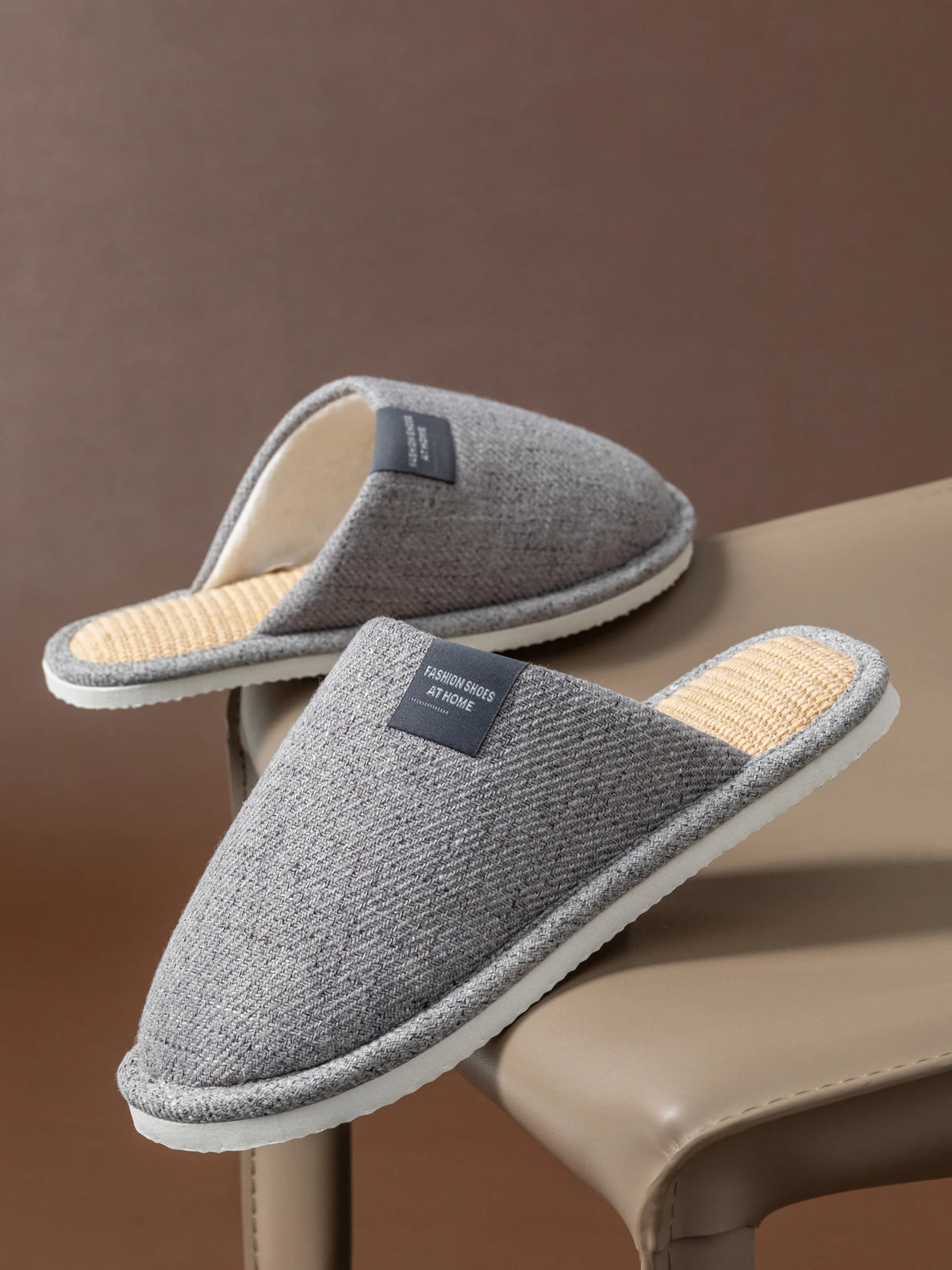 Unisex House Slippers Spring Fall Indoor Bedroom Floor Lightweight Zpaxo GRAY 36-37
