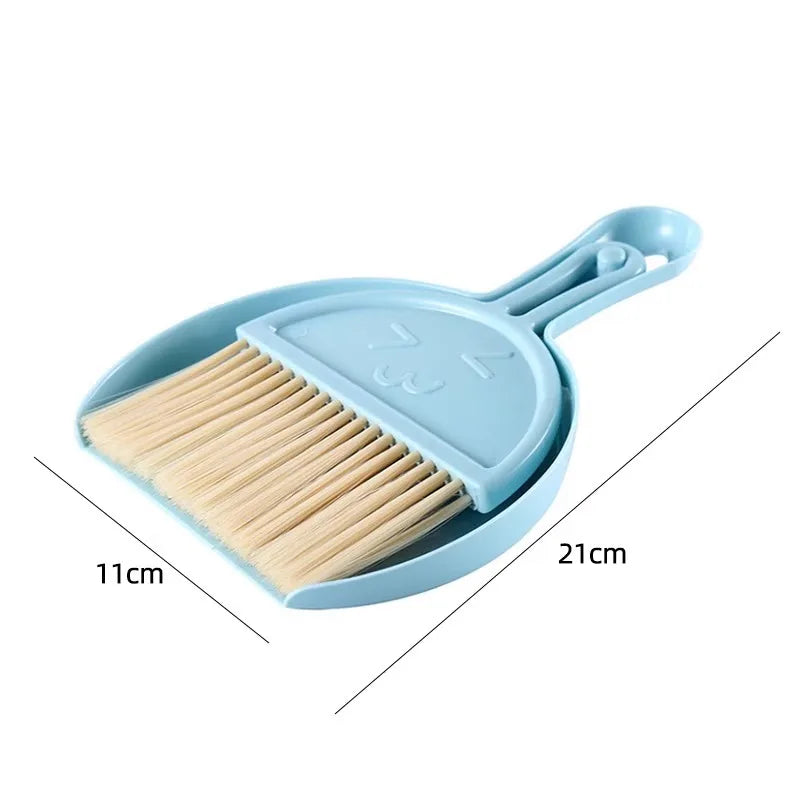 Desktop mini broom set tools, small broom for desk, office desk and dining table, dustpan combination Zpaxo style e