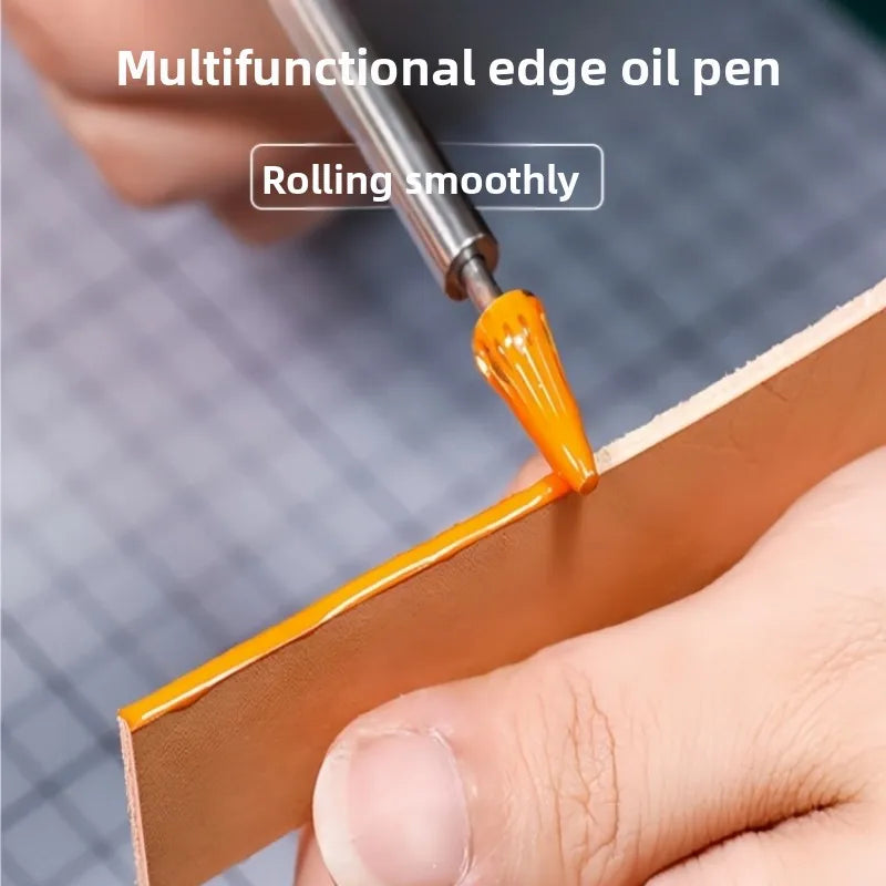 DIY Handmade Double Headed Oil Pen Multi Functional Leather Edge Dual Zpaxo