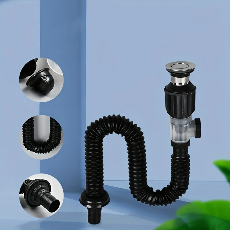 Universal Sink Drainage Pipe Telescopic Deodorizing Bathroom Kitchen Zpaxo