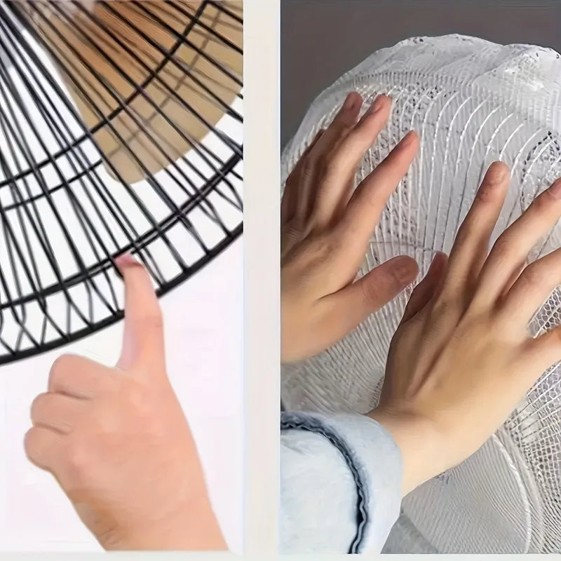 Washable Fan Dust Cover Protective Mesh Black Design Captures