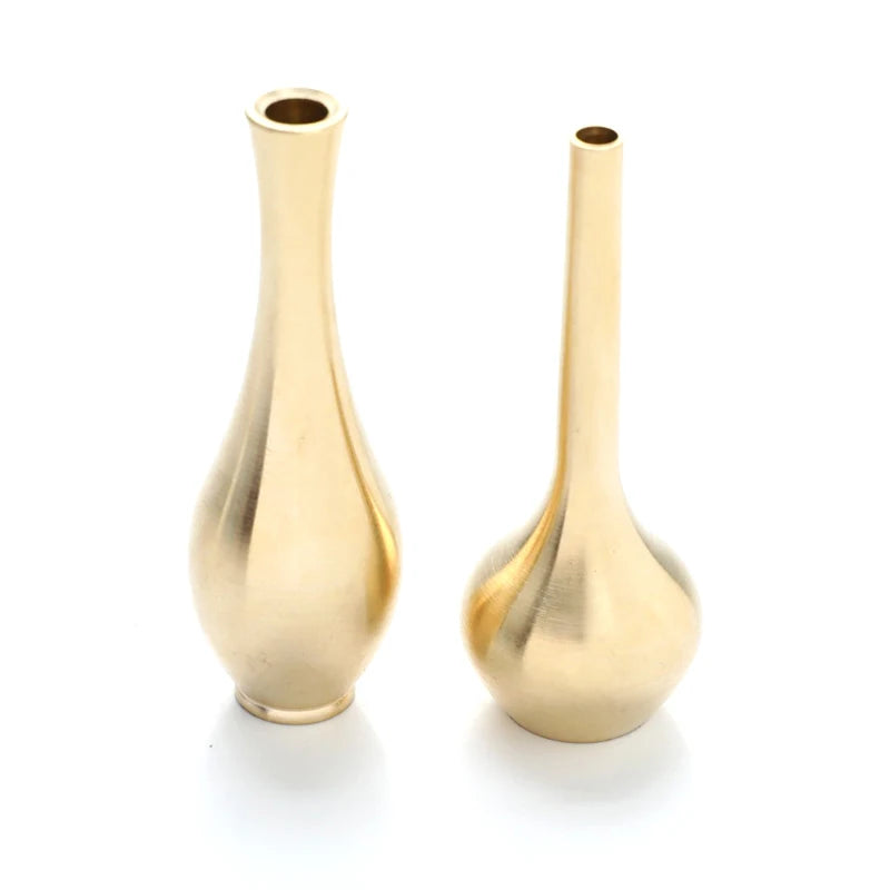 Nordic Mini Pure Copper Vase Plated Golden Flower Home Decoration