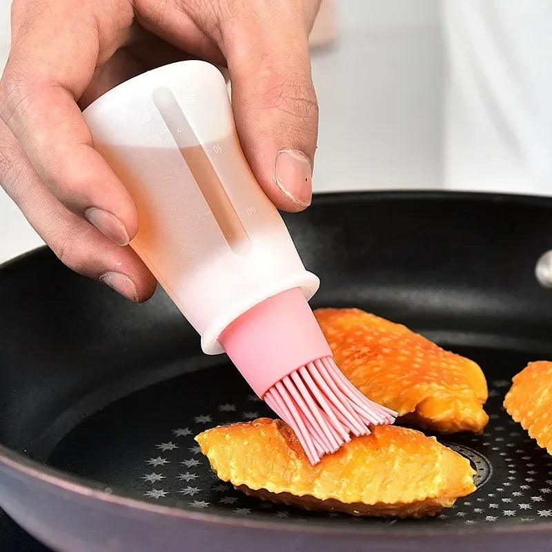 Silicone Oil Basting Brush with Lid – BBQ, Baking & Cooking Silicone Basting Brush Zpaxo
