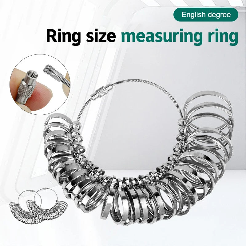 Finger Ruler Tool Jewellery Hand Grip Metal Ring Sizer UK Measurement Zpaxo
