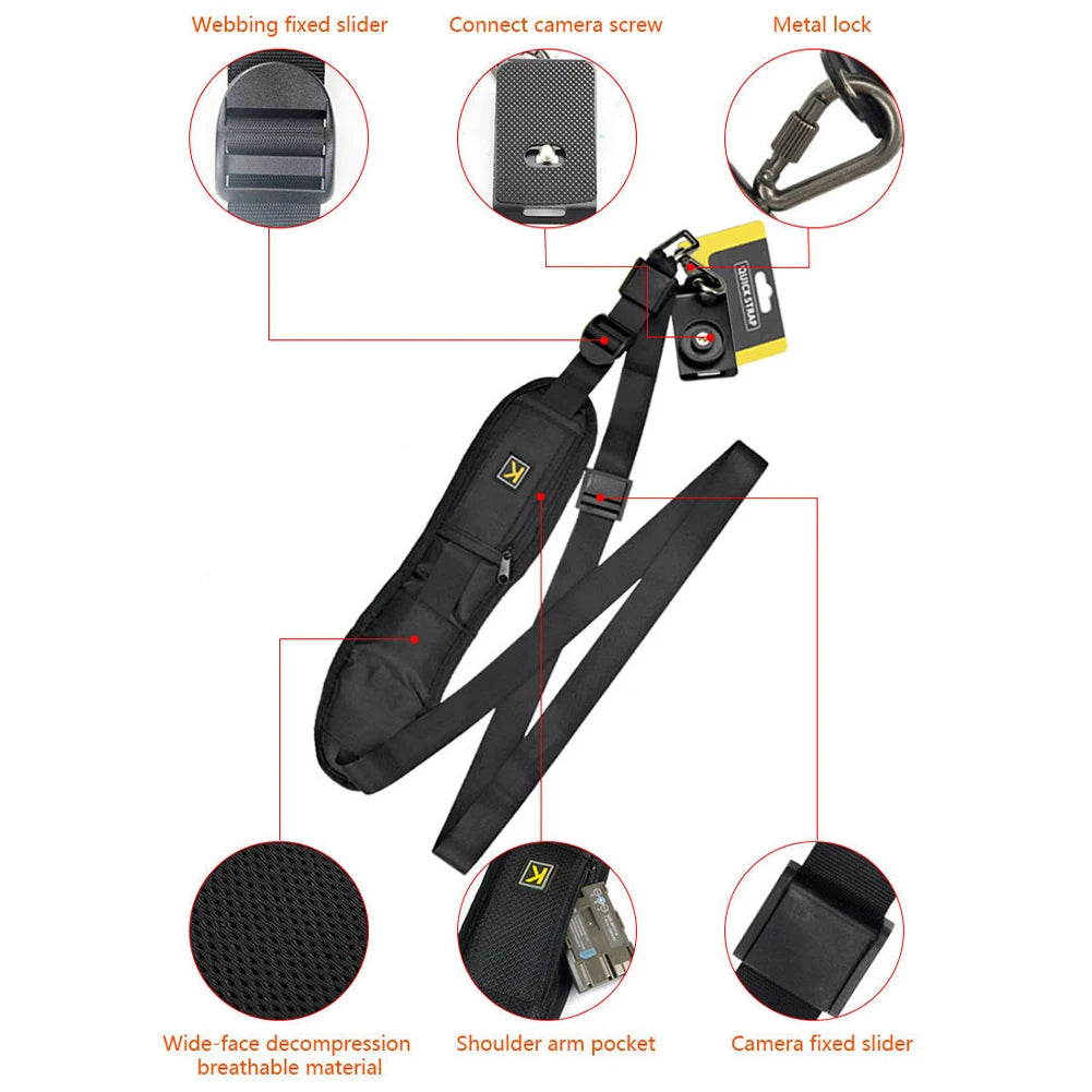 Camera Shoulder Strap Adjustable Portable SLR Quick Release Digital